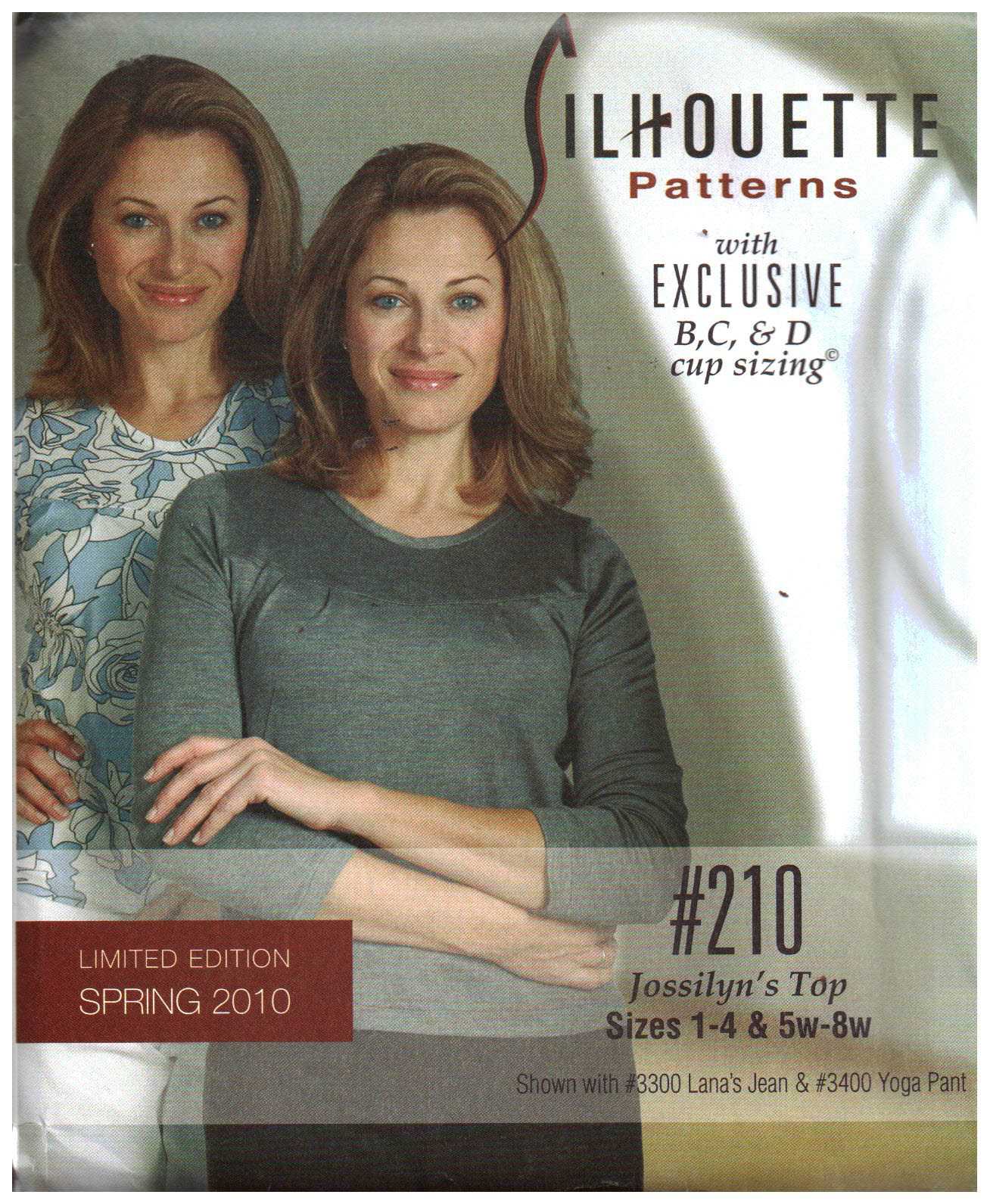 Silhoutte 210 Jossilyn's Top Size: 1-4 & 5W-8W Uncut Sewing Pattern