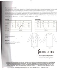 Silhoutte 211 Nina's Top Size: 1-4 & 5W-8W Uncut Sewing Pattern - Image 2