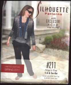 Silhoutte 211 Nina's Top Size: 1-4 & 5W-8W Uncut Sewing Pattern