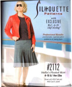 Silhoutte 2112 Stella's Pleated Skirt Size: 4-18 & 14W-28W Uncut Sewing Pattern