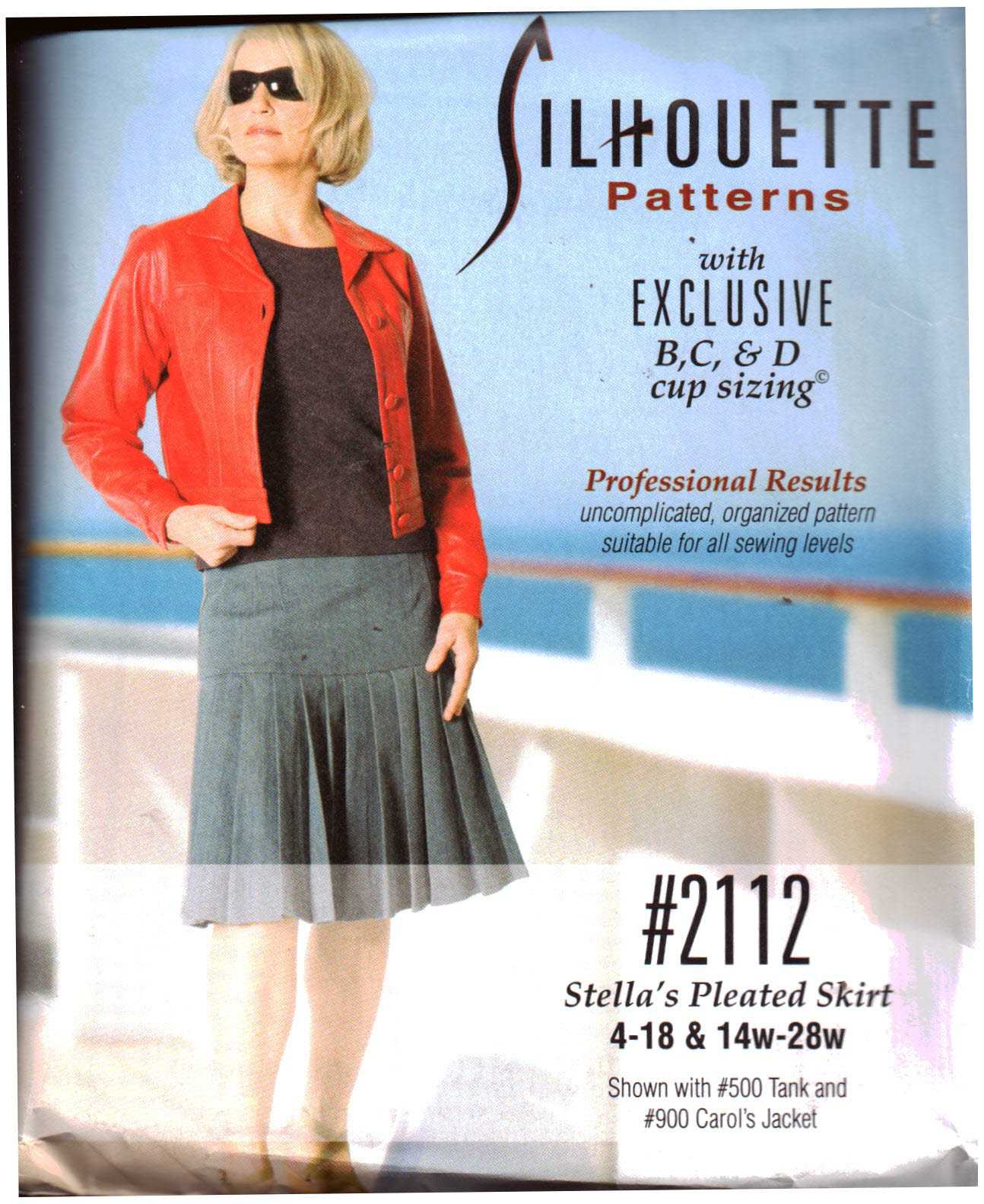 Silhoutte 2112 Stella's Pleated Skirt Size: 4-18 & 14W-28W Uncut Sewing Pattern