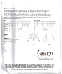 Silhoutte 215 Nicky's Favorite Top Size: 1-4 & 5W-8W Uncut Sewing Pattern - Image 2
