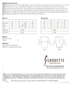 Silhoutte 217 BCBG's Wrap Top Size: 1-4 & 5W-8W Uncut Sewing Pattern - Image 2