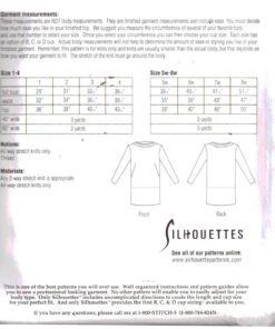 Silhoutte 221 Tahari's Pullover Top Size: 1-4 & 5W-8W Uncut Sewing Pattern - Image 2