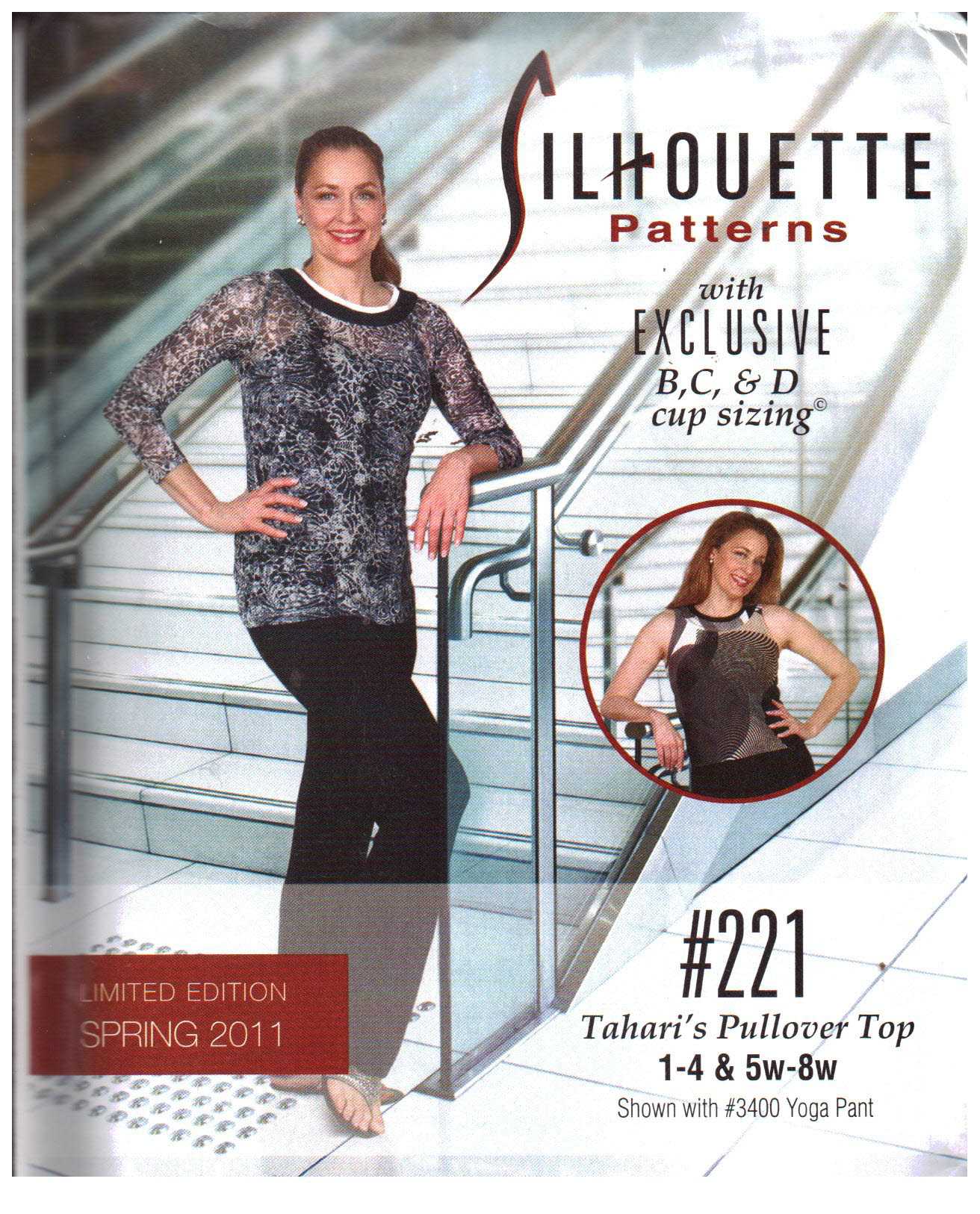 Silhoutte 221 Tahari's Pullover Top Size: 1-4 & 5W-8W Uncut Sewing Pattern