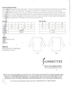 Silhoutte 231 Catherine's Button Sleeve Top Size: 1-4 & 5W-8W Uncut Sewing Pattern - Image 2