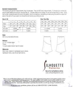 Silhoutte 2516 Lim's Bias Skirt Size: 4-18 & 14W-28W Uncut Sewing Pattern - Image 2