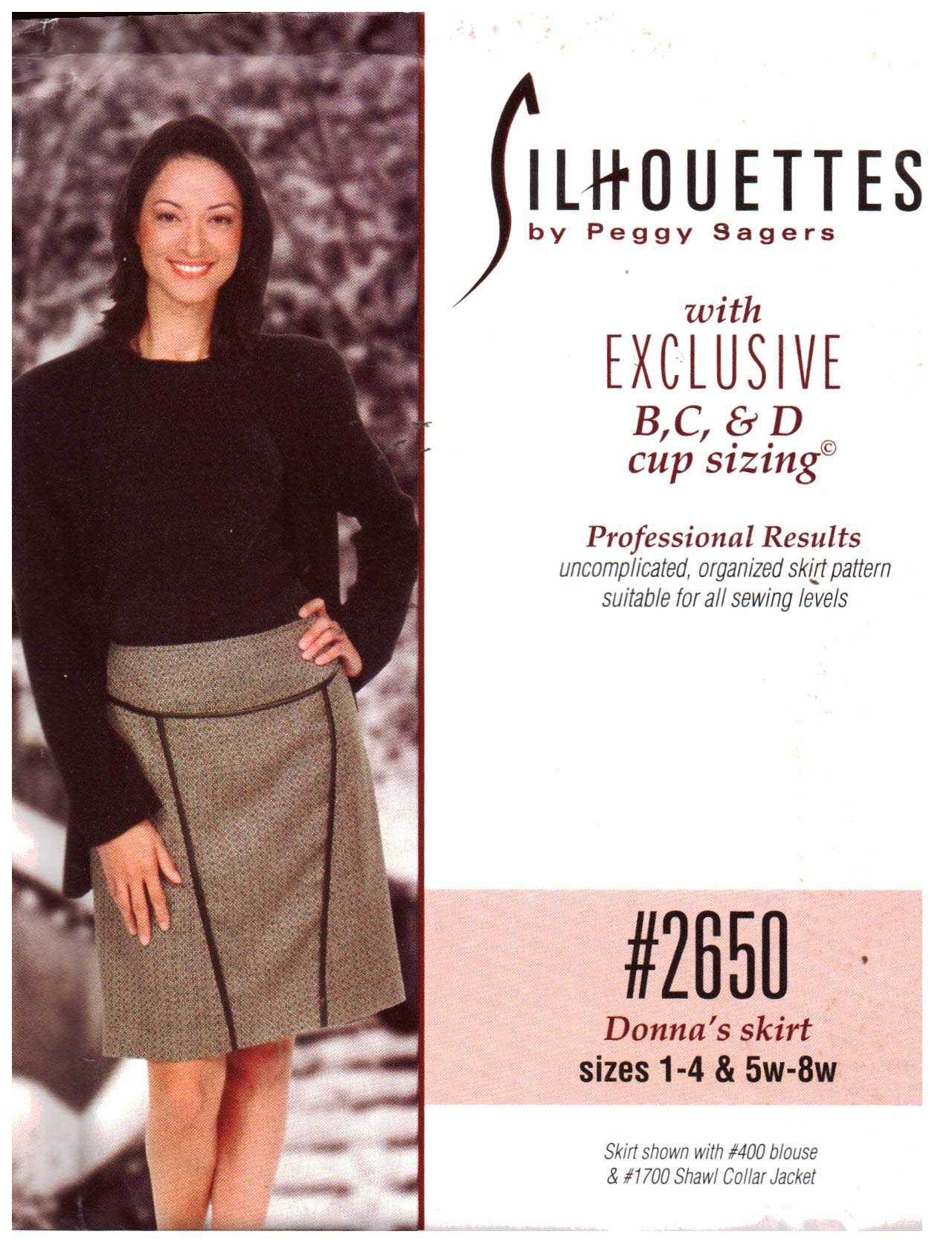 Silhoutte 2650 Donna's Skirt Size: 1-4 & 5W-8W Uncut Sewing Pattern