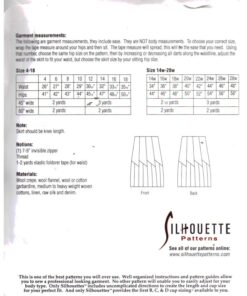 Silhoutte 2913 Nick & Zoe's Best Selling Skirt Size: 4-18 & 14W-28W Uncut Sewing Pattern - Image 2