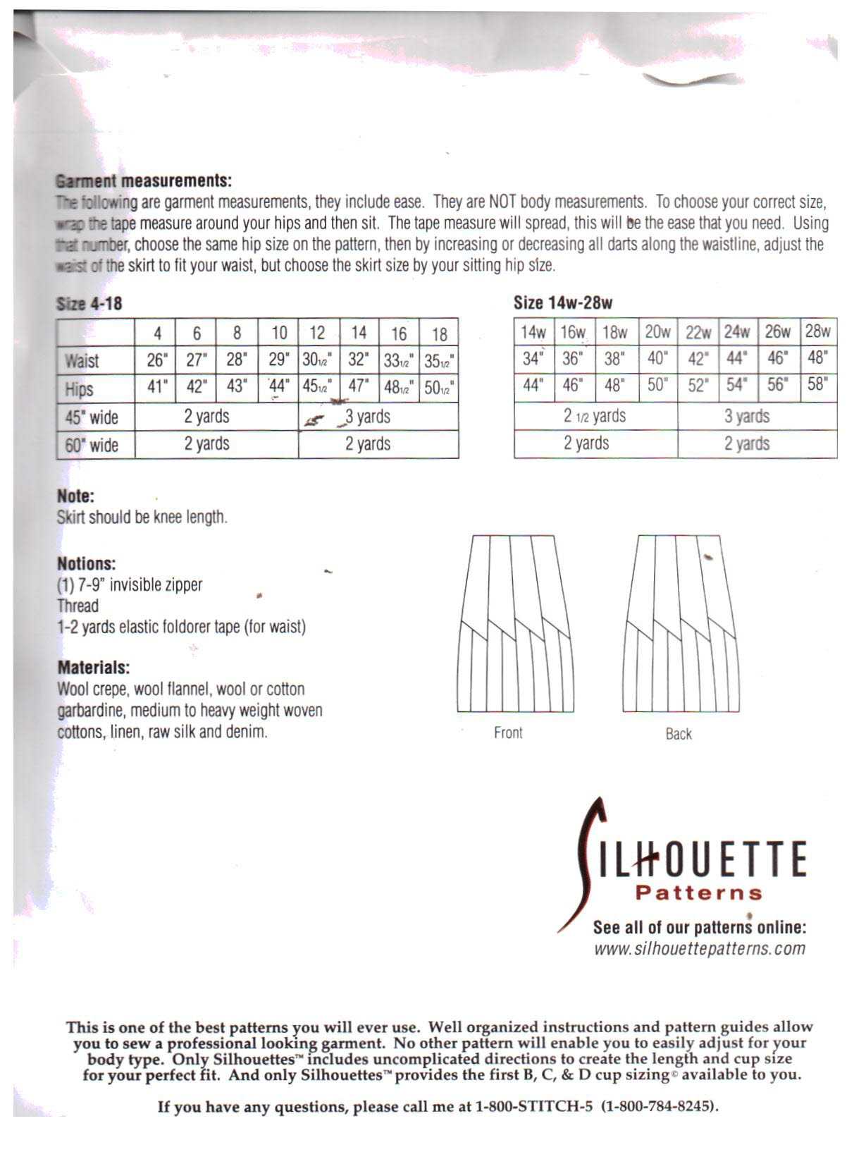 Silhoutte 2913 Nick & Zoe's Best Selling Skirt Size: 4-18 & 14W-28W Uncut Sewing Pattern - Image 2