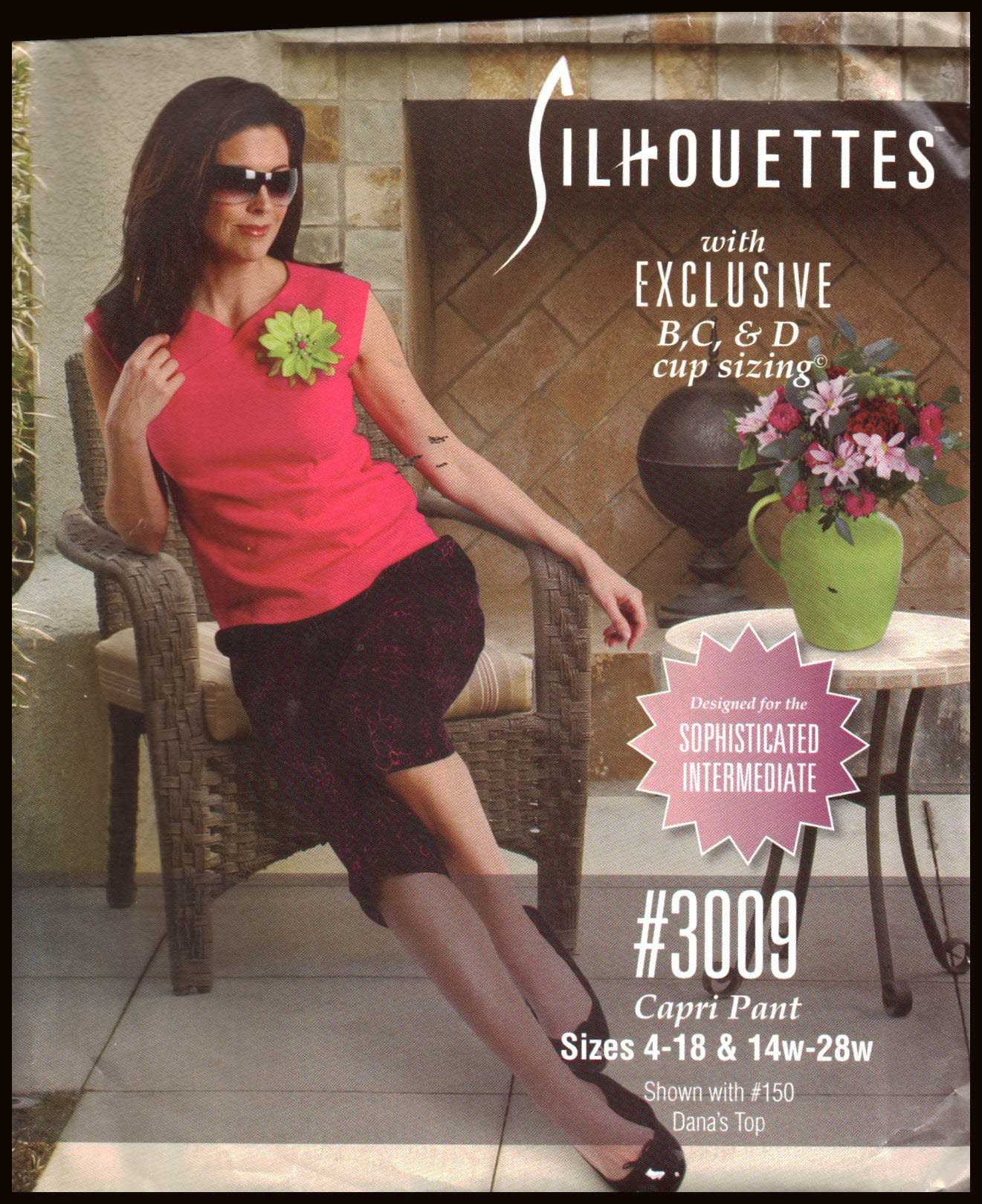Silhoutte 3009 Capri Pant Size: 4-18 & 14W-28W Uncut Sewing Pattern
