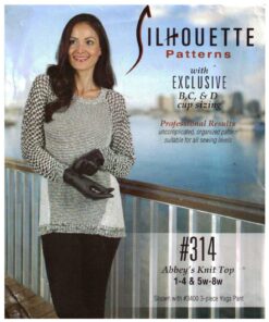 Silhoutte 314 Abbey's Knit Top Size: 1-4 & 5W-8W Uncut Sewing Pattern