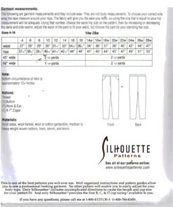 Silhoutte 3218 Camuto's Stretch-Woven Pant Size: 4-18 & 14W-28W Uncut Sewing Pattern - Image 2