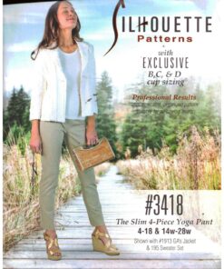 Silhoutte 3418 The Slim 4-Piece Yoga Pant Size: 4-18 & 14W-28W Uncut Sewing Pattern