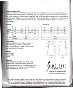 Silhoutte 4009 Morocco's Dress Size: 1-4 & 5W-8W Uncut Sewing Pattern - Image 2