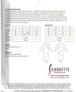 Silhoutte 4013 Vince's Dress Size: 1-4 & 5W-8W Uncut Sewing Pattern - Image 2