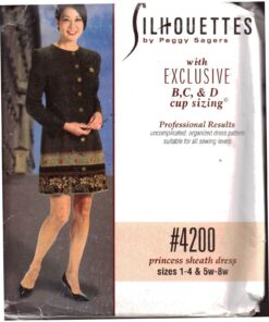 Silhoutte 4200 Princess Sheath Dress Size: 1-4 & 5W-8W Uncut Sewing Pattern