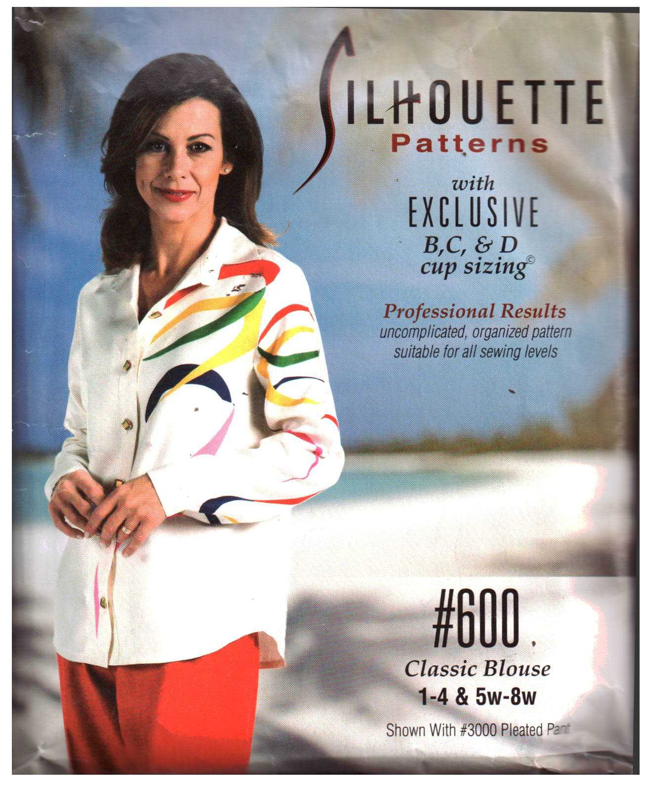 Silhoutte 600 Classic Blouse Size: 1-4 & 5W-8W Uncut Sewing Pattern