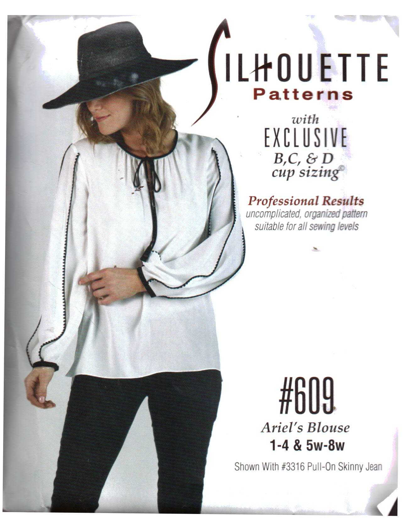 Silhoutte 609 Ariel's Blouse Size: 1-4 & 5W-8W Uncut Sewing Pattern