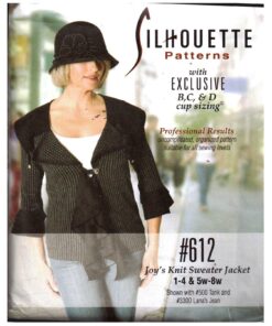 Silhoutte 612 Joy's Knit Sweater Jacket Size: 1-4 & 5W-8W Uncut Sewing Pattern