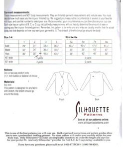 Silhoutte 65 Mary's Wrap Size: 1-4 & 5W-8W Uncut Sewing Pattern - Image 2