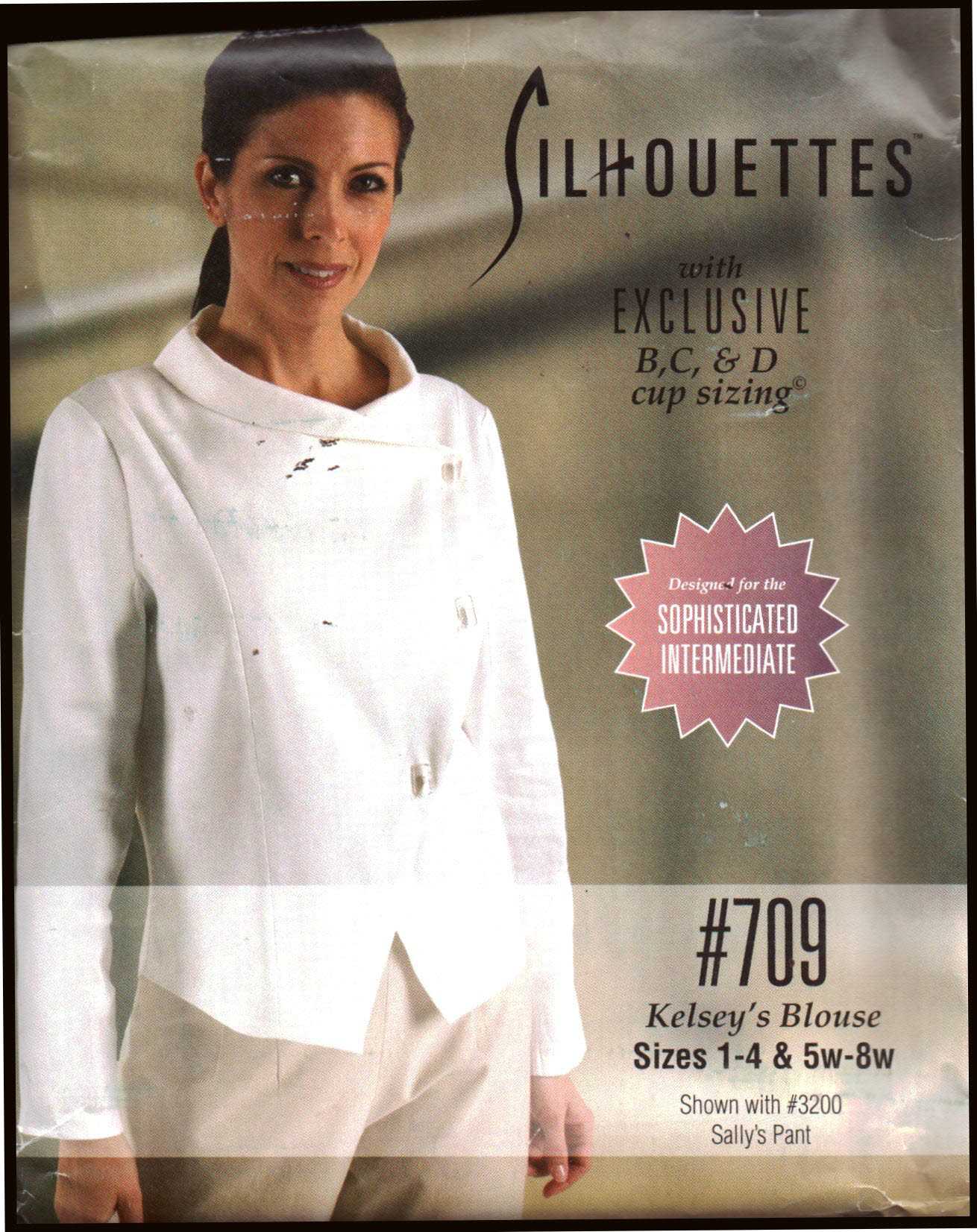 Silhoutte 709 Kelsey's Blouse Size: 1-4 & 5W-8W Uncut Sewing Pattern