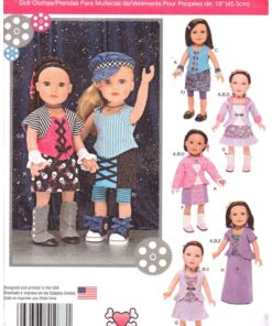 Simplicity 1087 Doll Clothes Size: 18" Uncut Sewing Pattern