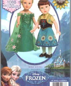 Simplicity 1088 Doll Clothes (Frozen) Size: 18" Uncut Sewing Pattern