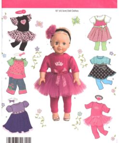 Simplicity 1711 Doll Clothes Size: 18" Used Sewing Pattern