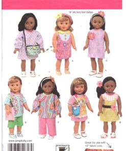 Simplicity 1713 Doll Clothes Size: 18" Uncut Sewing Pattern
