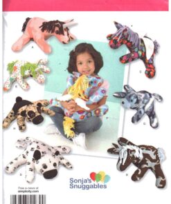 Simplicity 1930 Fleece Animal Toys Size: One Uncut Sewing Pattern