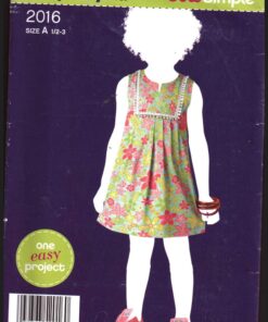 Simplicity 2016 Girl's Dress Size: 0.5-3 Uncut Sewing Pattern