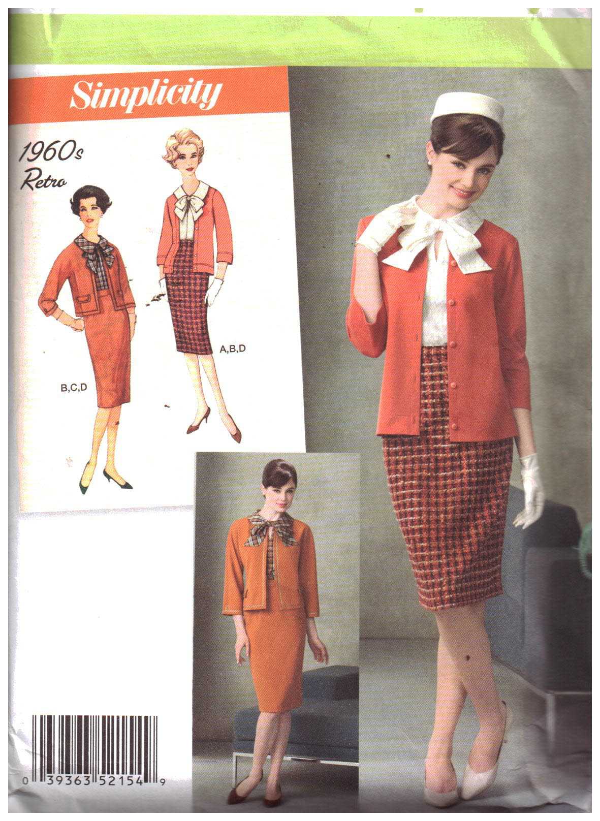 Simplicity 2154 Blouse, Skirt, Jacket, Cardigan Retro 1960's Size: H5 6-14 Uncut Sewing Pattern