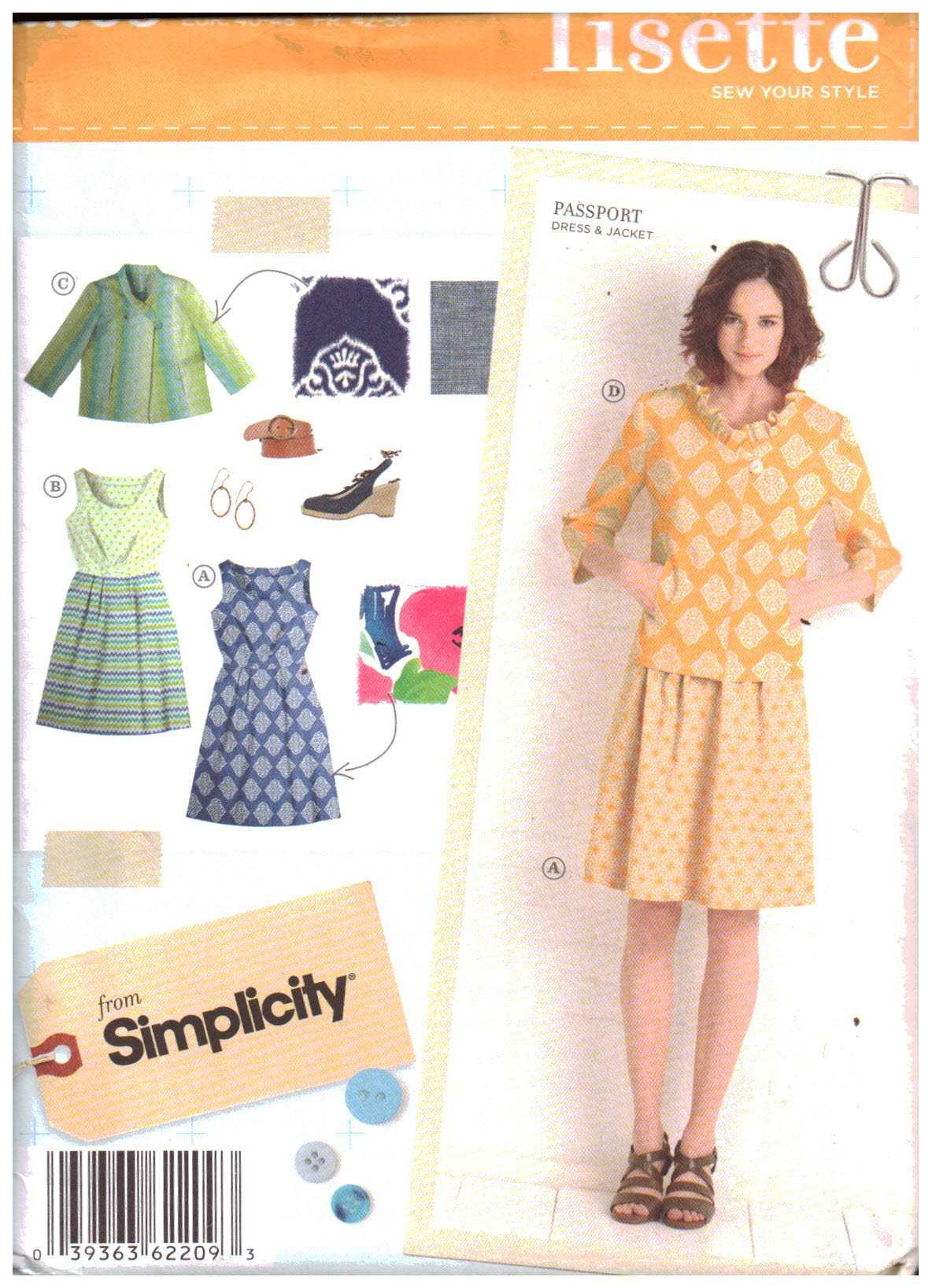 Simplicity 2209 Dress, Jacket Size: R5 14-22 Uncut Sewing Pattern