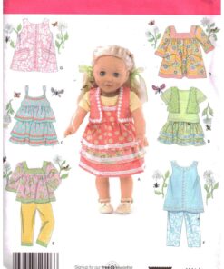 Simplicity 2296 Doll Clothes Size: 18" Used Sewing Pattern