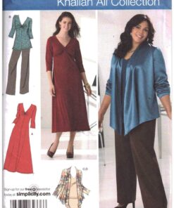 Simplicity 2336 Skirt, Pants, Jacket, Dress, Top by Khaliah Ali Size: BB 20W-28W Uncut Sewing Pattern