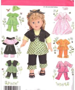 Simplicity 2458 Doll Clothes Size: 18" Unct Sewing Pattern