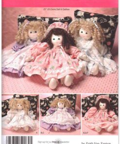 Simplicity 2462 Stuffed Doll & Clothes Size: 21" Uncut Sewing Pattern
