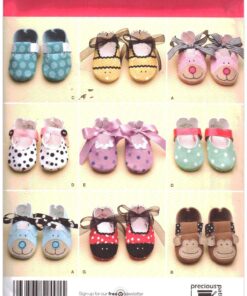 Simplicity 2491 Baby Shoes Size: A XS-S-M-L Uncut Sewing Pattern