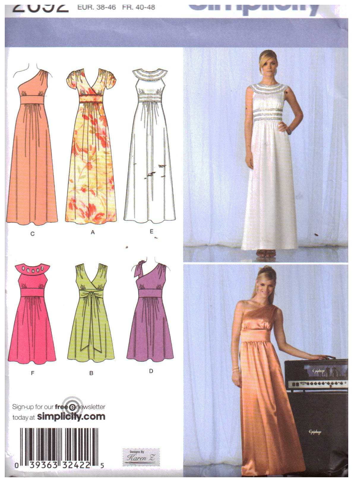 Simplicity 2692 Dress Size: P5 12-20 Uncut Sewing Pattern