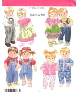 Simplicity 4268 Baby Doll Clothes Size: 15" Uncut Sewing Pattern