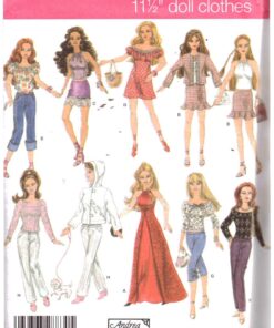 Simplicity 4702 Doll Clothes Size: 11.5 Uncut Sewing Pattern