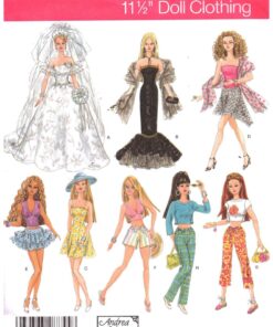 Simplicity 4719 Doll Clothes Size: 11.5" Uncut Sewing Pattern