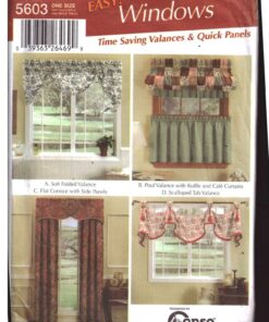 Simplicity 5603 Window Treatments Size: One Uncut Sewing Pattern