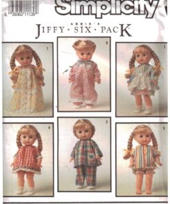Simplicity 7207 Doll clothes Size: 13", 15" Uncut Sewing Pattern