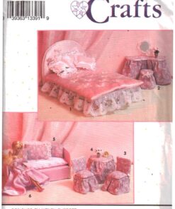 Simplicity 8158 Furniture and Dress for Fashion Doll Size: 11.5" Uncut Sewing Pattern