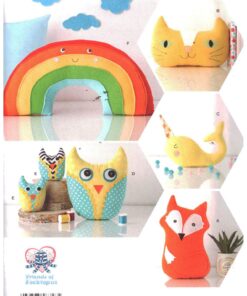 Simplicity 8358 Stuffed Animal Toys Size: One Uncut Sewing Pattern