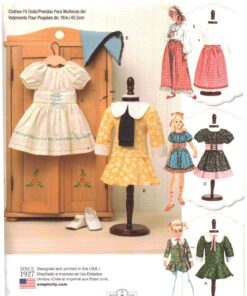 Simplicity 8575 Doll Clothes Size: 18" Uncut Sewing Pattern