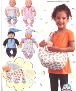 Simplicity 8820 Baby Doll Clothes, Accessories Size: 15" Uncut Sewing Pattern