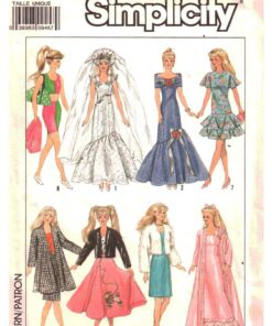 Simplicity 9334 Doll Clothes Size: 11.5" Used Sewing Pattern